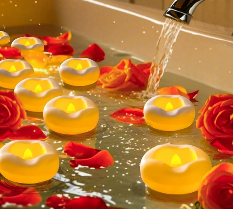 üïØÔ∏èWater-Activated Flameless Floating LED Candles ‚Äì Romantic Waterproof Glow for Any Occasion