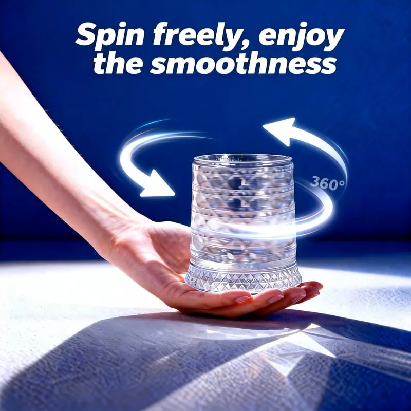 üéÅüî•Luxury 360¬∞ Spinning Crystal Glass