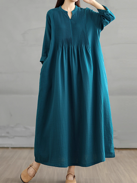 Women's Elegant Smock Dress with Side Pockets | Eva Trends