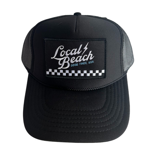 Local Beach Check Trucker Hat