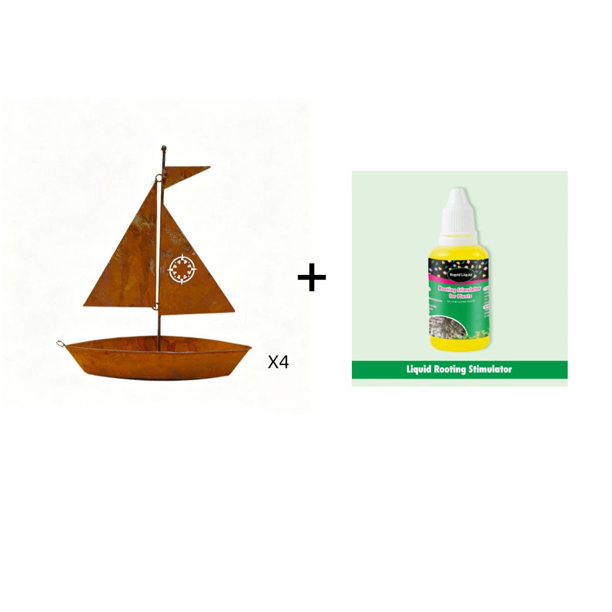 üå± Rustic Sailboat Metal Planter ‚Äì Handcrafted, weather-resistant & perfect for succulents, herbs or flowers ‚Äì charming garden or shelf decor üè°