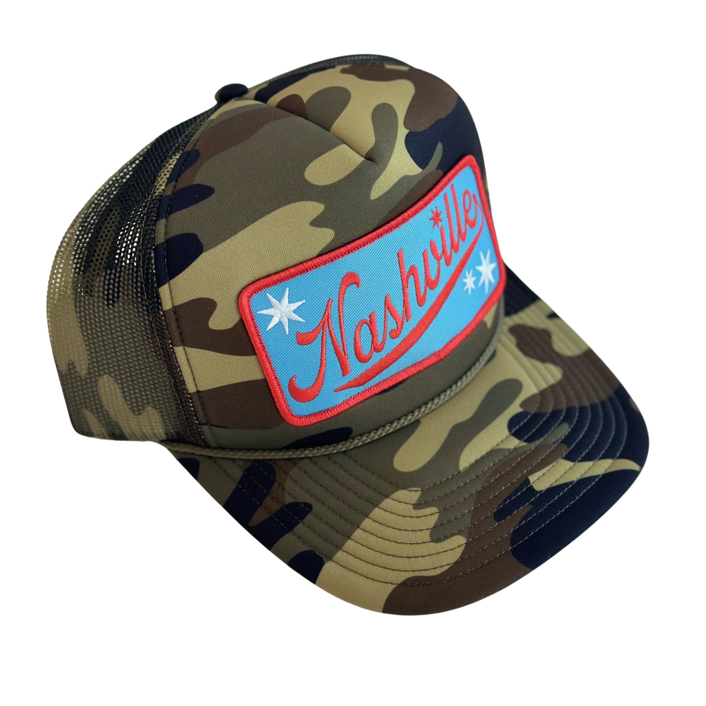 Nashville Script Patch Trucker Hat