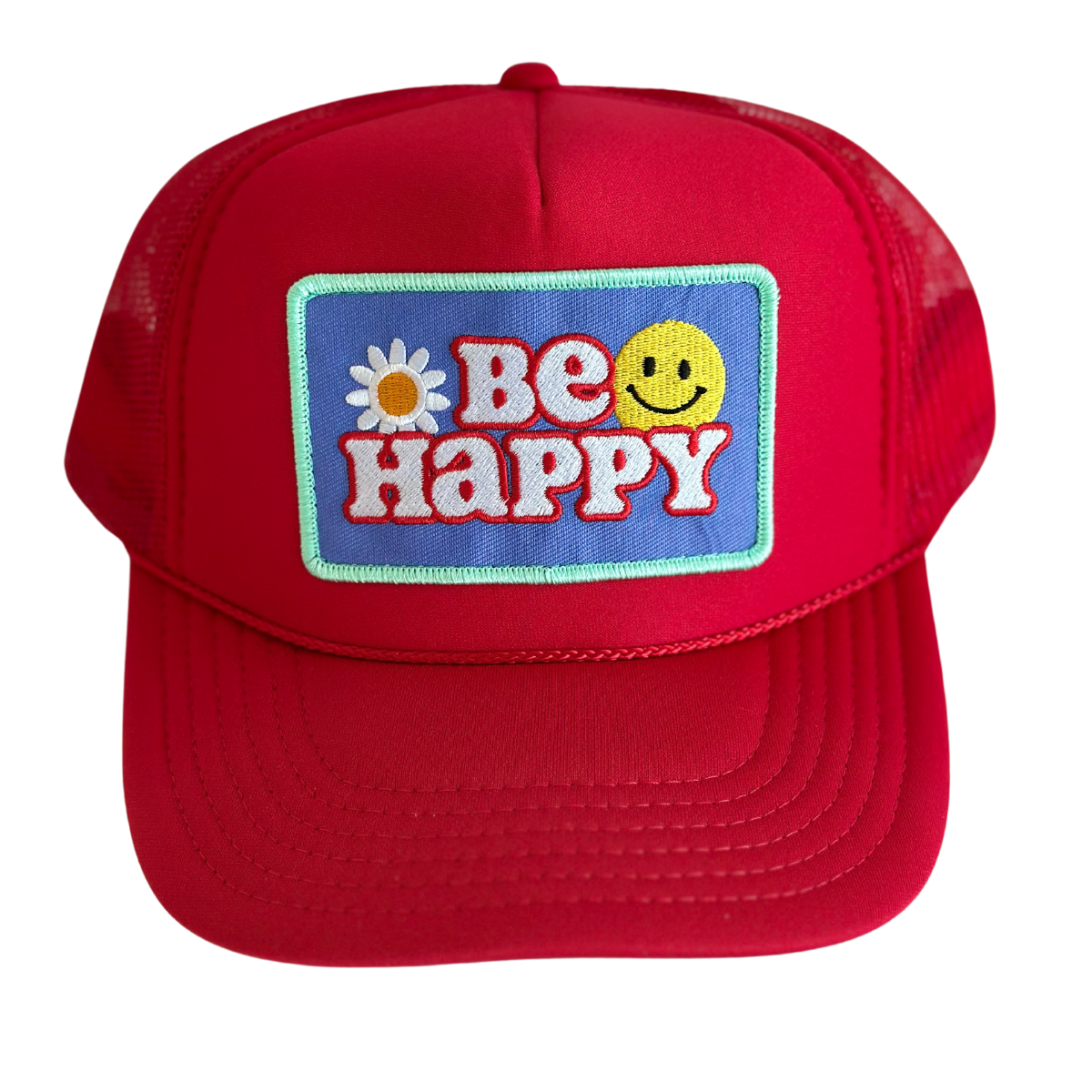 Be Happy Patch Trucker Hat