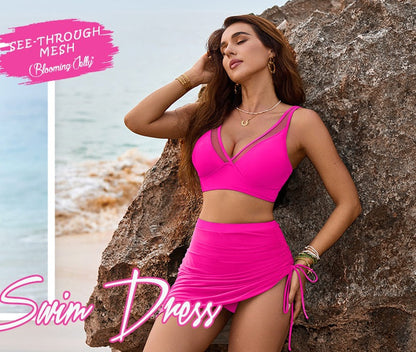 üëôSwim Skirt High Waisted Bikini Sets Tummy Control Swimsuits