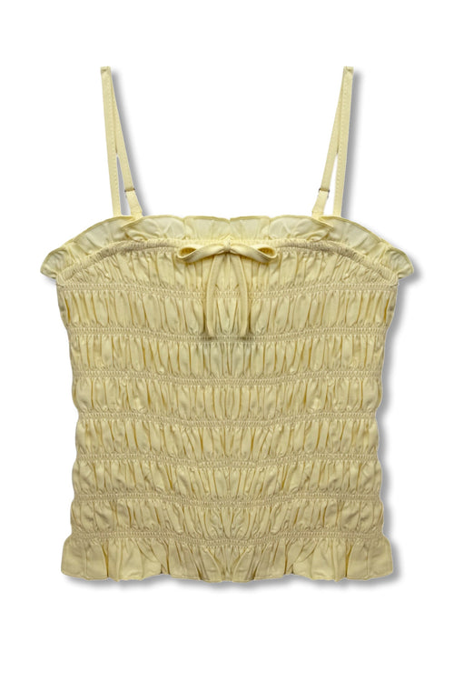 JUNIOR ALMA SOLID GATHERED CAMI TOP - FINAL SALE