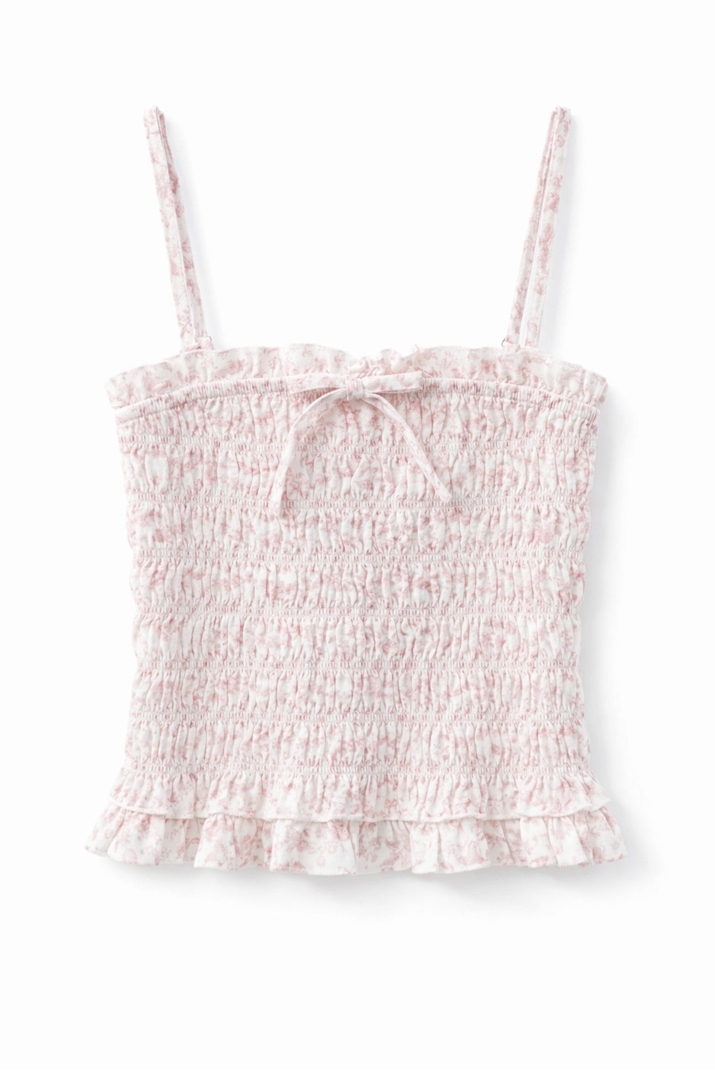 TWEEN ALMA PRINTED GATHERED CAMI TOP