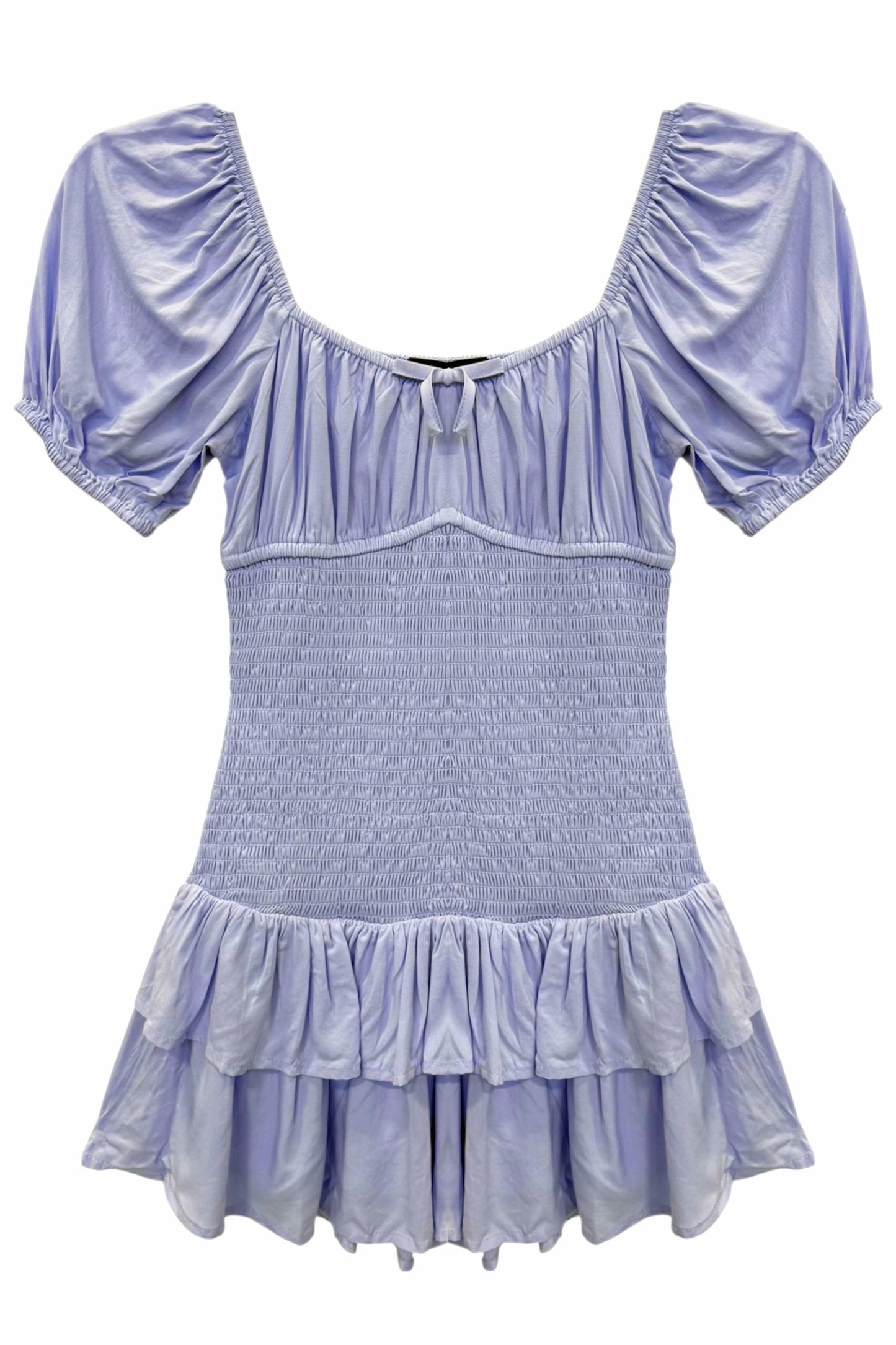 TWEEN ELLIE SOLID PUFF SLEEVE DAY DRESS