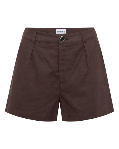 Hale Linen Short - Chocolate