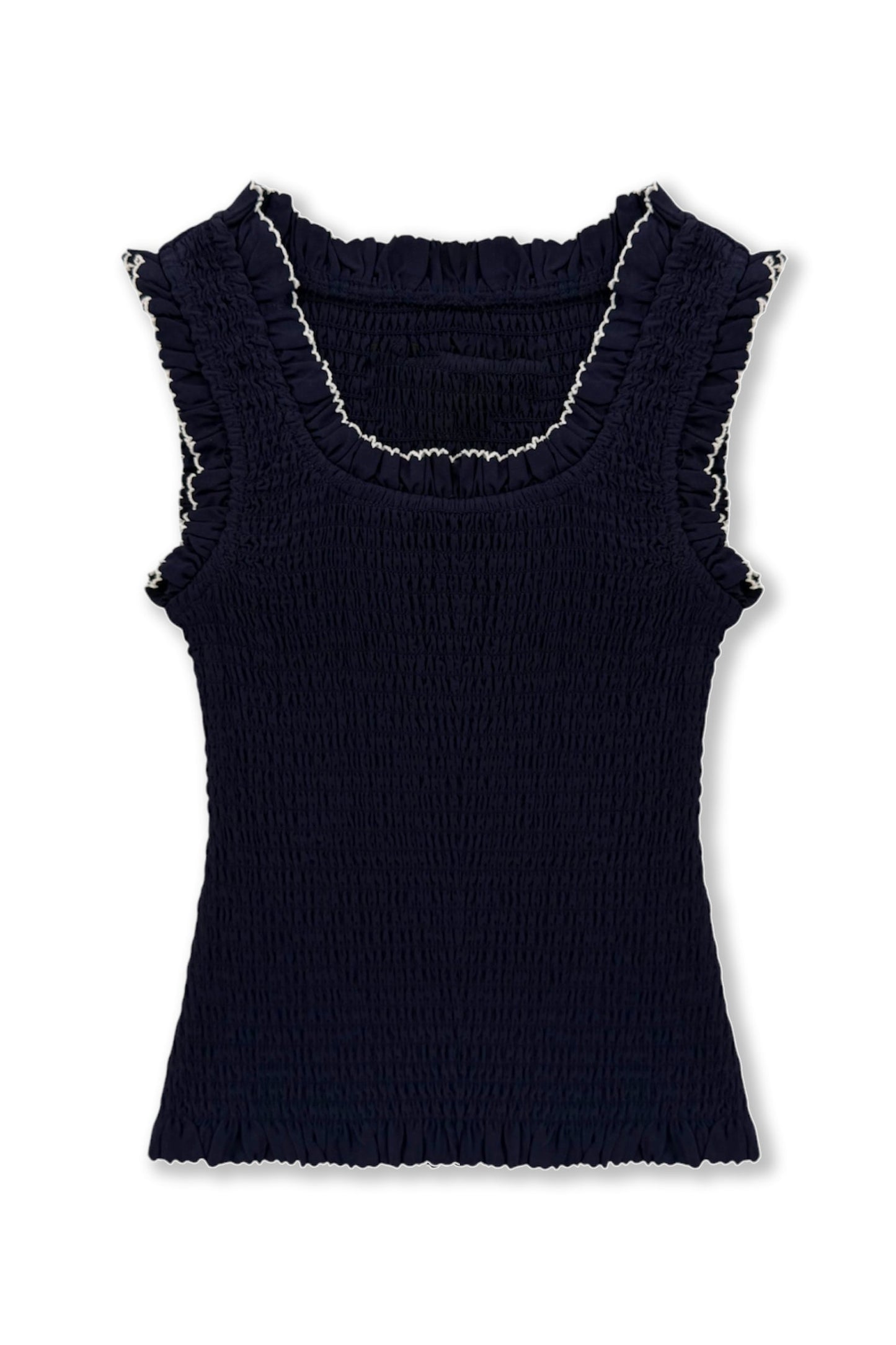 JUNIOR HELENA SOLID SMOCKED TANK TOP