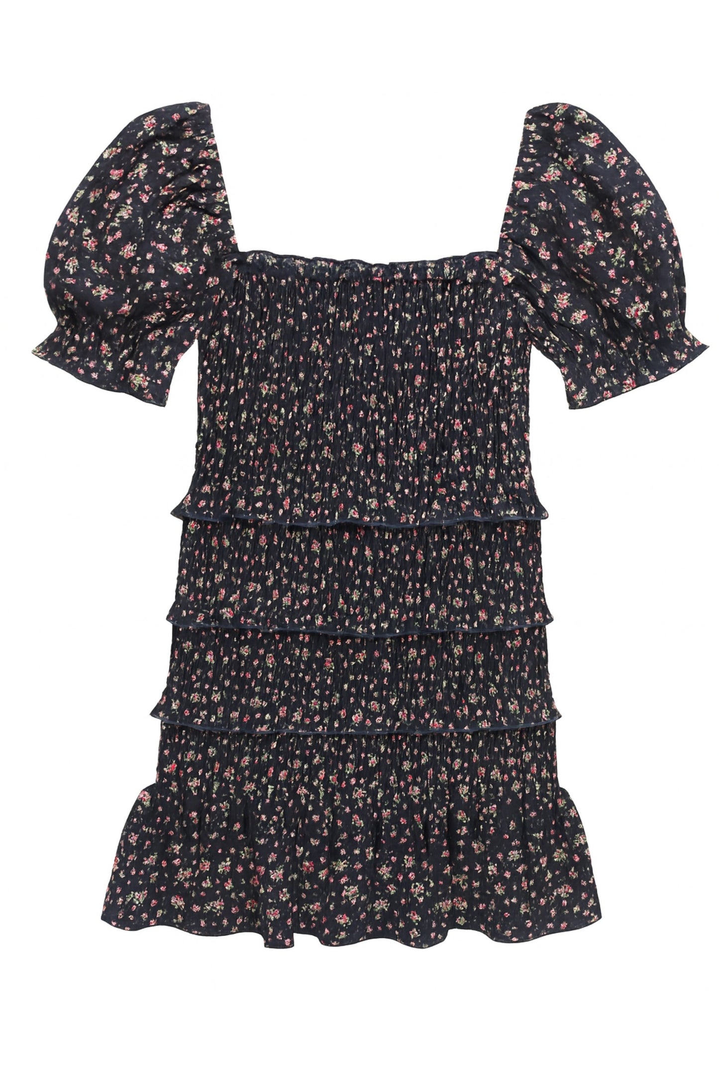 TWEEN LAILA PRINTED SMOCKED PUFF SLEEVE DRESS - FINAL SALE
