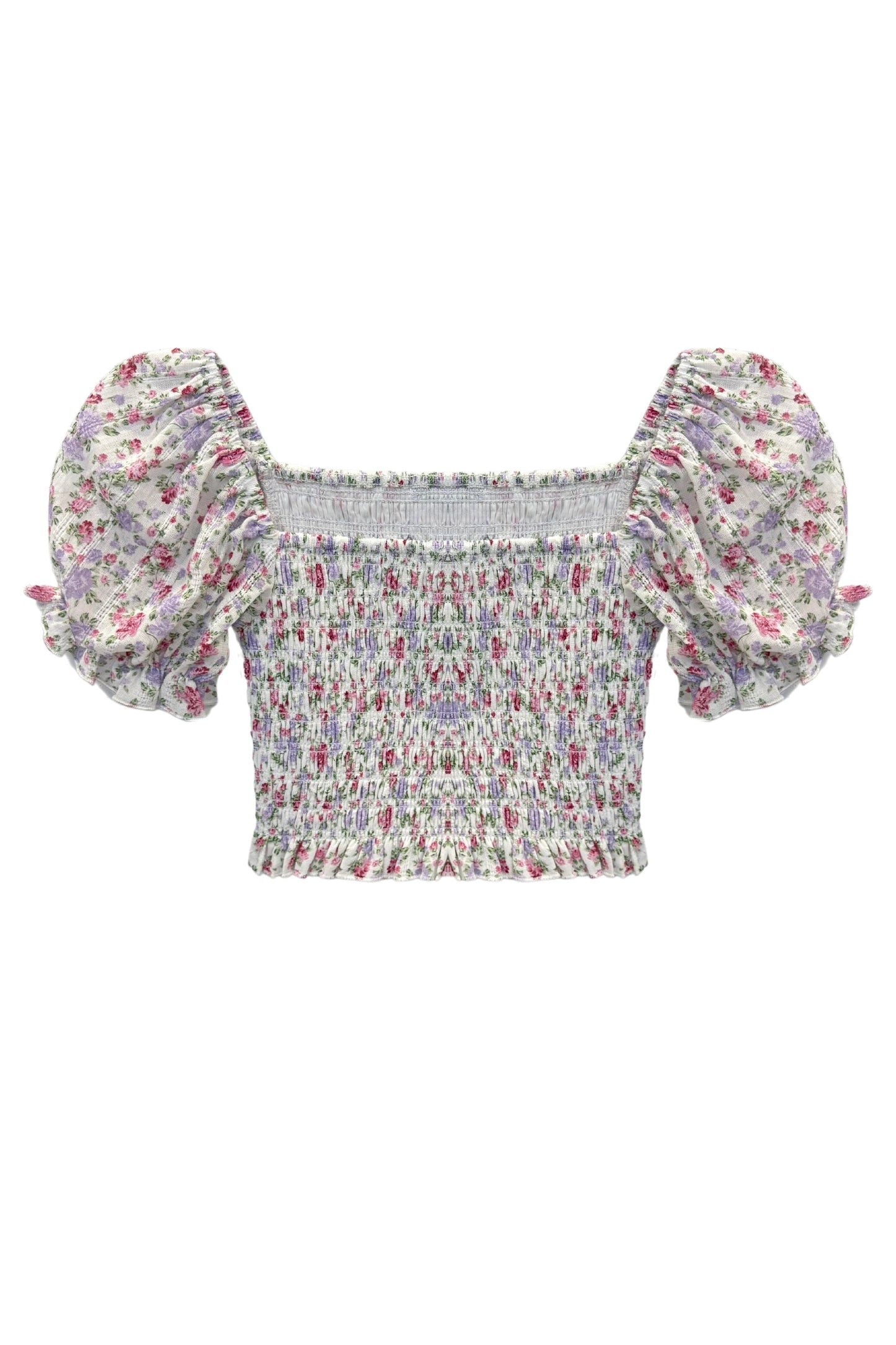 TWEEN MARLEE PRINT PUFF SLEEVE TOP - FINAL SALE