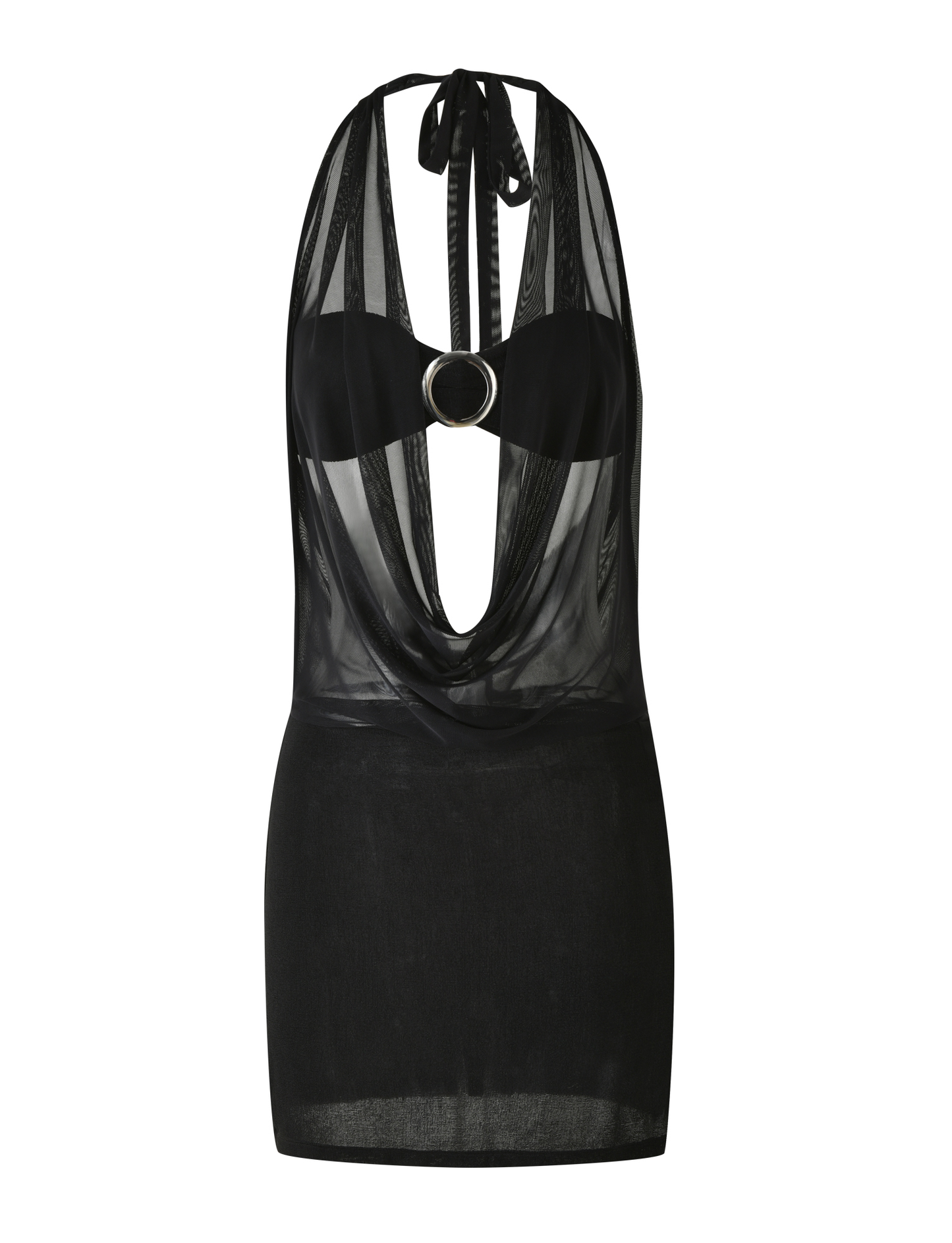 MAKENA TWO-PIECE DRESS - BLACK