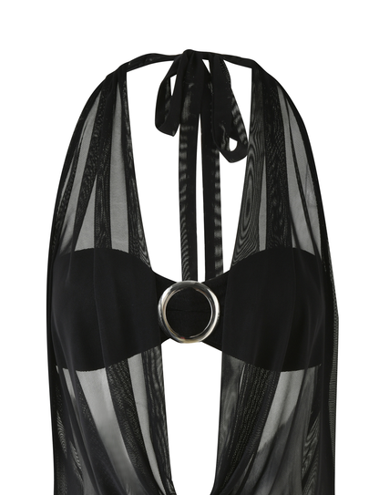 MAKENA TWO-PIECE DRESS - BLACK