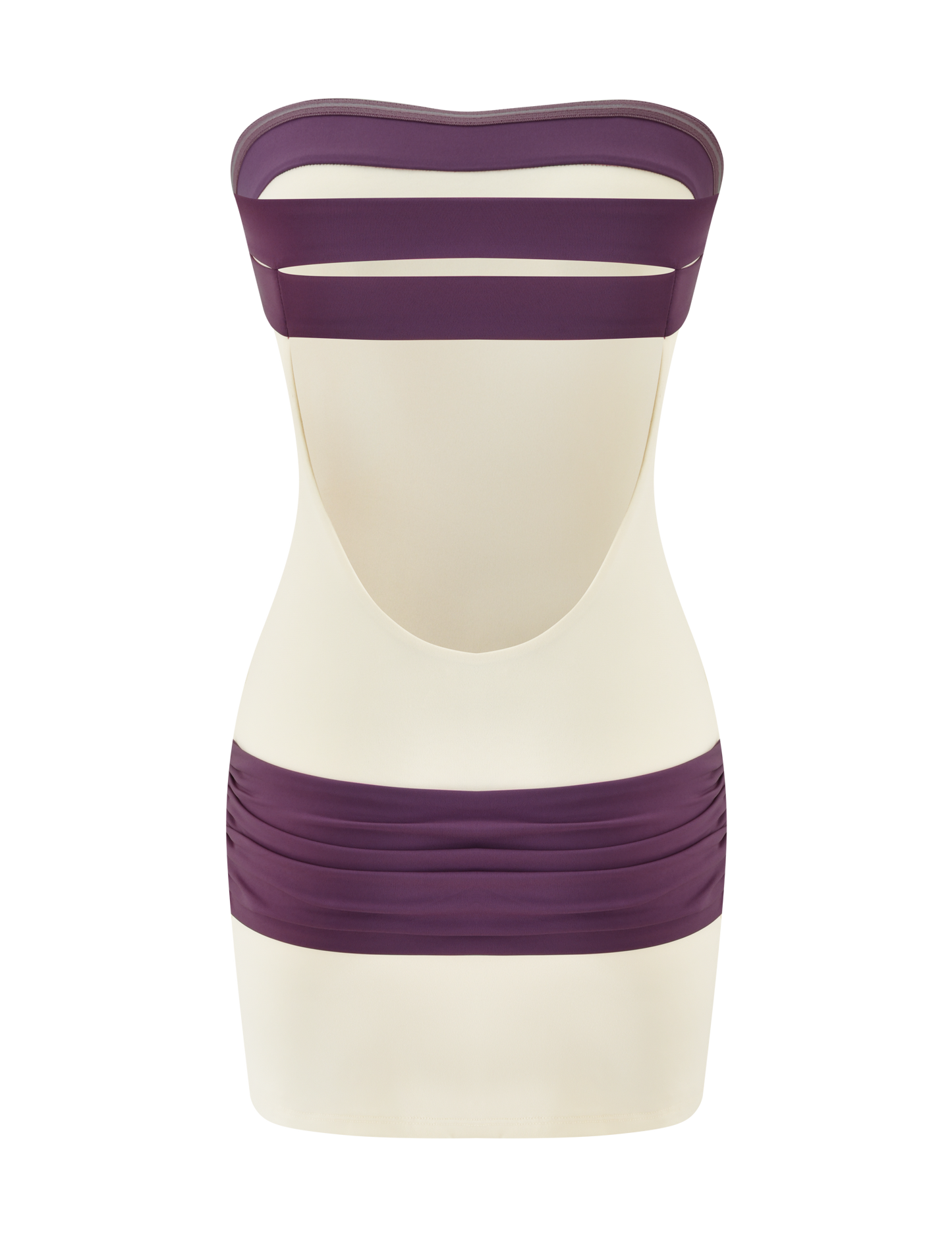 EOS MINI DRESS - CREAM AND DUSTY LILAC