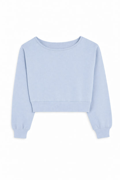 JUNIOR TRISTAN VINTAGE STYLE OFF SHOULDER CROP TOP