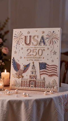 üá∫üá∏ USA 250th Anniversary DIY Pearl Painting Kit ‚ú®‚ù§Ô∏è‚Äçüî•