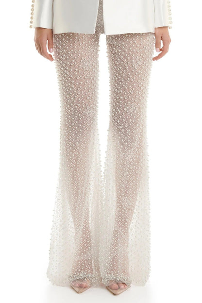 Denise Beaded Pants - Pearl