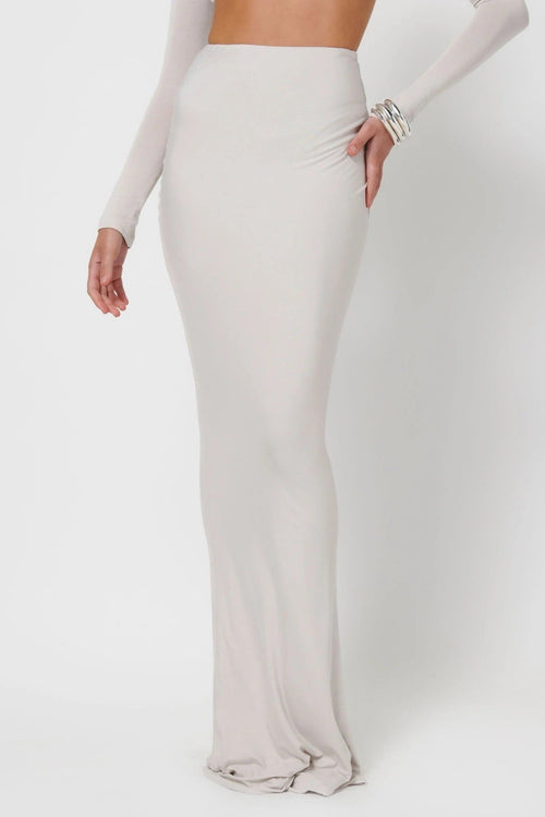 Serena Maxi Skirt - Oyster