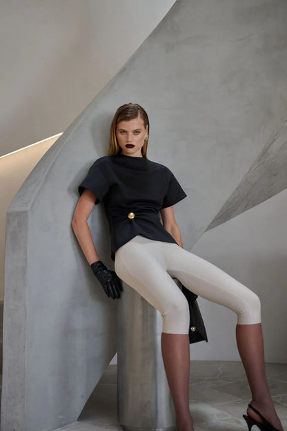 Aire Capri Pants - Stone