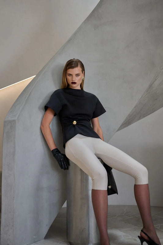 Aire Capri Pants - Stone