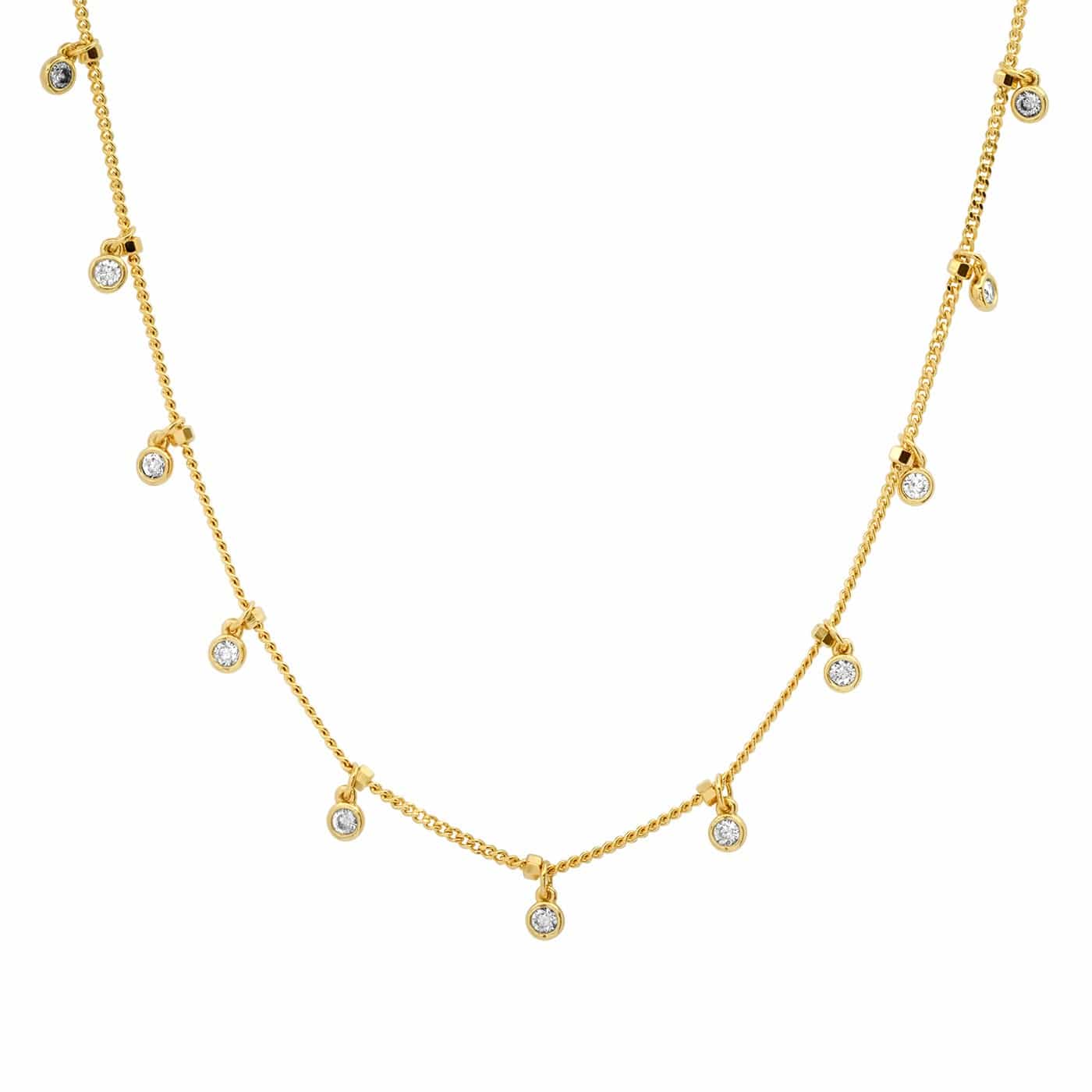 Chain with Bezel Set CZ Stations